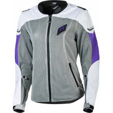 WOMEN'S FLUX AIR MESH JACKET WHITE/PURPLE LG WOMEN'S FLUX AIR MESH JACKET WHITE/PURPLE LG