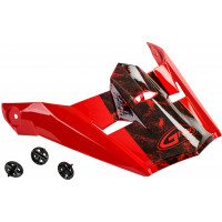 VISOR W/SCREWS DOMINANT MX-46Y RED/BLACK/WHITE YS-YL
