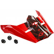 VISOR W/SCREWS DOMINANT MX-46Y RED/BLACK/WHITE YS-YL