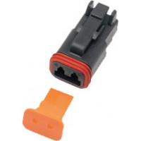 2-WIRE BLACK DEUTSCH PLUG & WDGLCK HD# 72112-94BK 2-WIRE BLACK DEUTSCH PLUG & WDGLCK HD# 72112-94BK