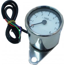 MINI 8000 RPM TACHOMETER WHITE FACE