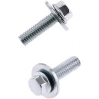 8MM HEX HEAD FLANGE BOLT 6X1.0X20MM W/20MM WASHER 10/PK