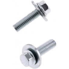 8MM HEX HEAD FLANGE BOLT 6X1.0X20MM W/20MM WASHER 10/PK