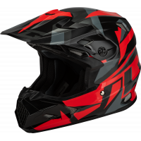MX-96 SPLINTER HELMET BLACK/RED 2X