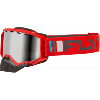 ZONE SNOW GOGGLE RED/CHARCOAL W/ SILVER MIRROR/SMOKE LENS