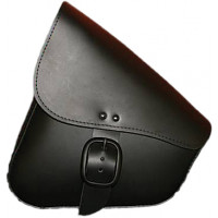 LEATHER SWINGARM BAG BLACK W/MATTE BLACK BUCKLE