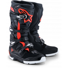 TECH 7 ENDURO DRYSTAR BLACK/RED FLUO/WHITE 10