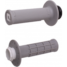 MICRO-X LOCK-ON GRIPS HALF-WAFFLE GREY/BLACK (SOFT)