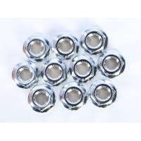 FLANGE NUT CHROME 10/PK
