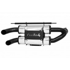 DUAL STACKED SLIP-ON SYSTEM W/ PERFORMANCE MUFFLER BLK TIP