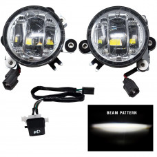 LED FOG LIGHT KIT CHROME CLEAR LENS HON