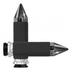 FLY BY WIRE THROTTLE MEMORY FOAM GRIP CHROME