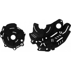 IGNITION/CLUTCH COVERS BLACK YAM