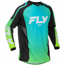 F-16 JERSEY AQUA/BLACK/WHITE 2X