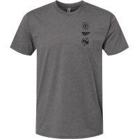 FLY ATOM TEE GUNMETAL HEATHER 2X