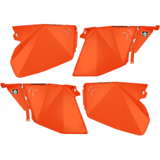 TRADITIONAL HALF DOORS ORANGE RUST METALLIC POL