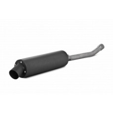 SINGLE SLIP-ON SYSTEM W/ UTILITY MUFFLER BLK KAW