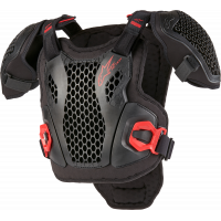 BIONIC ACTION YOUTH CHEST PROTECTOR BLK/RED LG/XL