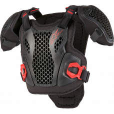 BIONIC ACTION YOUTH CHEST PROTECTOR BLK/RED LG/XL