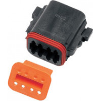8-WIRE BLACK DEUTSCH PLUG & WDGLCK HD# 72118-94BK 8-WIRE BLACK DEUTSCH PLUG & WDGLCK HD# 72118-94BK