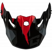 MX-96 SPLINTER VISOR W/SCREWS BLACK/RED