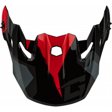 MX-96 SPLINTER VISOR W/SCREWS BLACK/RED