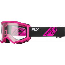 YOUTH FOCUS GOGGLE BLACK/PINK W/ CLEAR LENS