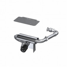 SINGLE SLIP-ON TURBO BACK CENTER EXIT W/ PERF MUFF CF