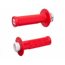 MICRO-X LOCK-ON GRIPS HALF-WAFFLE RED/SILVER