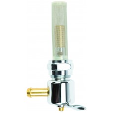 ROUND PETCOCK 22MM BUNG LEFT SPIGOT CHROME