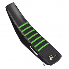 SEAT COVER BLACK W/GREEN RIBS KAW SEAT COVER BLACK W/GREEN RIBS KAW