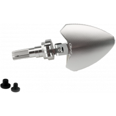 HANDLEBAR END FOLDING MIRROR RIGHT SILVER