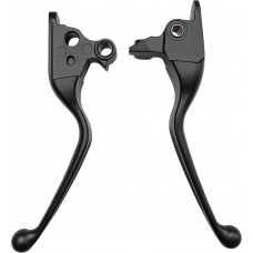 SMOOTH LEVER SET BLACK FLH/FLT 08-13 W/CABLE CLUTCH