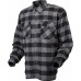 COVERT MOTO FLANNEL BLACK/GREY LG