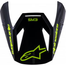 SM3 YOUTH RADIUM VISOR BLACK/YELLOW FLUO GLOSSY