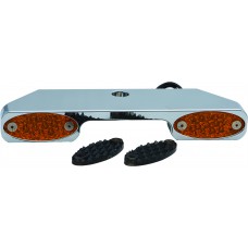 TURN SIGNAL BAR W/AMBER LED NARROW GLIDE CHR