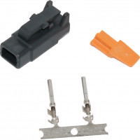 DEUTSCH DTM 2-PIN BLACK PLUG W/2 TRMNLS/WDGLCK HD74112-98BK DEUTSCH DTM 2-PIN BLACK PLUG W/2 TRMNLS/WDGLCK HD74112-98BK