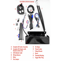 FRONT MOUNT OIL COOLER TC TOURING `09-16  GLOSS BLK