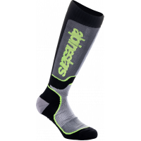 YOUTH MX PLUS SOCKS BLK/GREY/YLW FLUO MD/LG