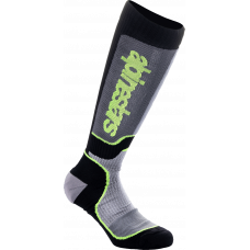 YOUTH MX PLUS SOCKS BLK/GREY/YLW FLUO MD/LG