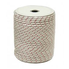 POLY STARTER ROPE 4.5MM X 250' POLYESTER WHITE/RED