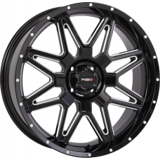 ST7 WHEEL 20X7 4+3 (+10MM) 4/110 GLOSS BLACK MILLED
