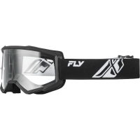 YOUTH FOCUS GOGGLE BLACK/WHITE W/ CLEAR LENS