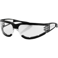 SHIELD II SUNGLASSES BLACK W/CLEAR LENS SHIELD II SUNGLASSES BLACK W/CLEAR LENS