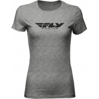WOMEN'S FLY CORPORATE TEE DARK GREY HEATHER 2X