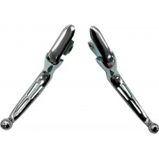 SLOTTED LEVER SET CHROME SOFTAIL 15-24 CABLE