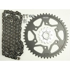 SPROCKET/CHAIN KIT STL/STL 16/47T SIL RX3 520-118L BLK