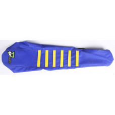 SEAT COVER BLUE/YELLOW W/RIBS