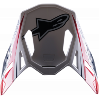 S-M10 CARBON META2 VISOR WHITE/RED/BLUE GLOSSY