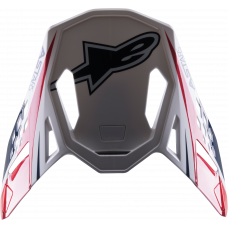 S-M10 CARBON META2 VISOR WHITE/RED/BLUE GLOSSY